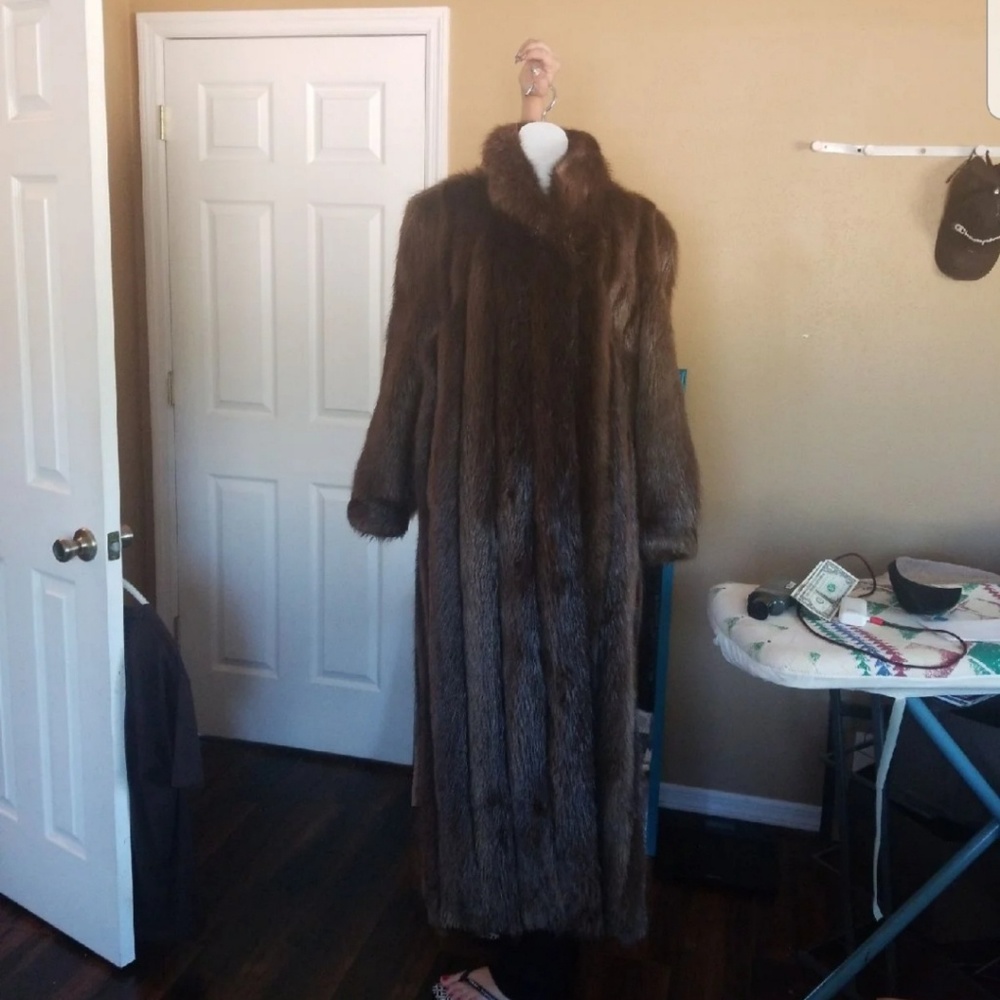 Authentic vintage Long-Hair Beaver Fur Coat
